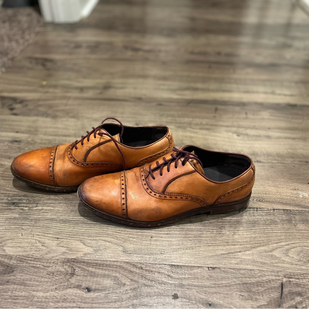 Cole Haan Wayne Cap Toe Oxford Shoes – Brown Leather, Size 10 - Picture 14 of 15